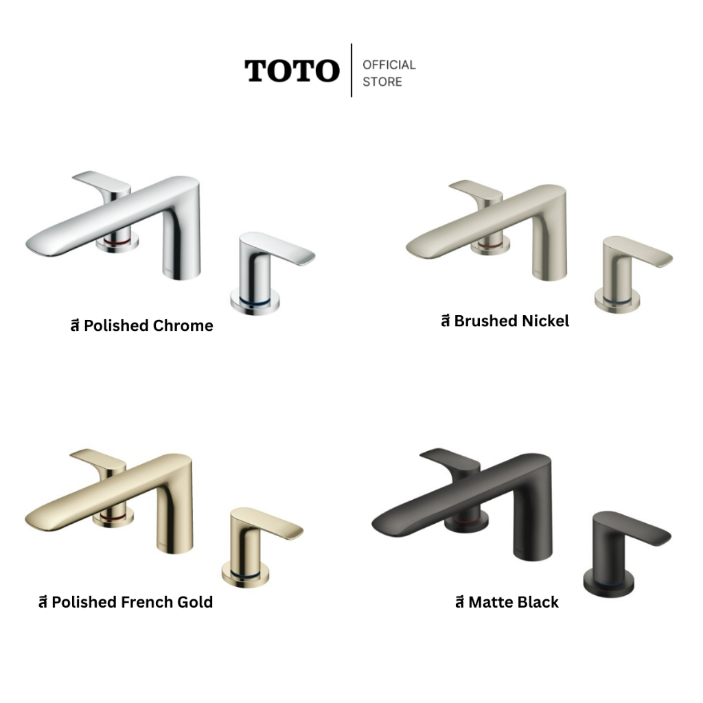 TOTO TBG04201T ก๊อกผสมลงอ่างอาบน้ำ ชนิดติดเคาน์เตอร์ (3 รูก๊อก) รุ่น GA