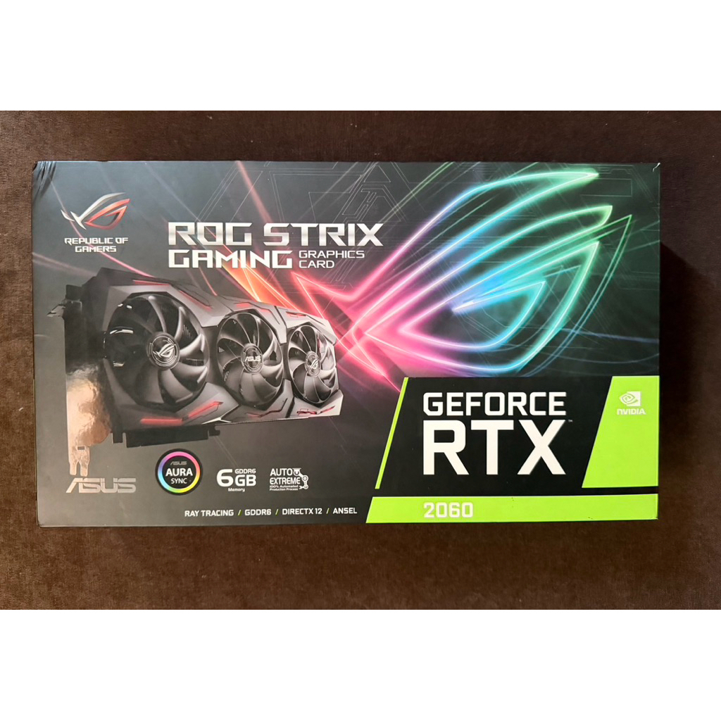 กล่องการ์ดจอ asus rog strix gaming rtx 2060