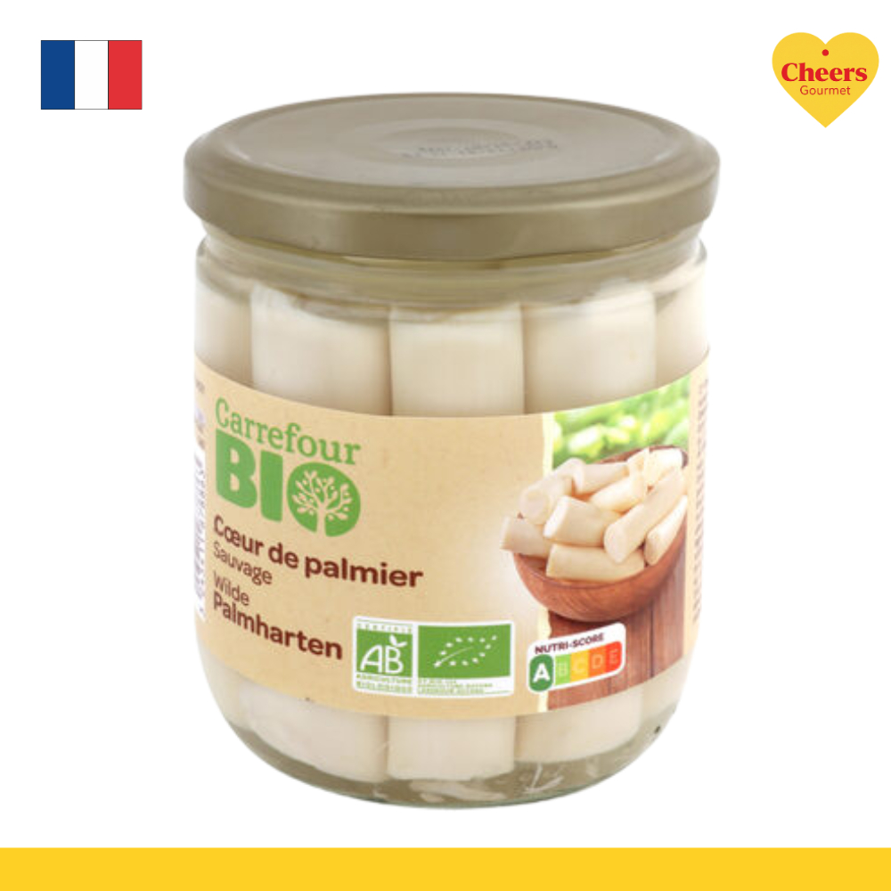 Coeur De Palmier Sauvaqe l แกนปาล์ม ดองในน้ำเกลือ ตรา คาร์ฟูร์ 405g.