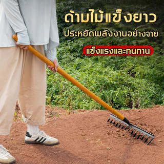 ขายดีที่สุดในปี 2025 คราด คราดถอนวัชพืช คราดกำจัดหญ้า วัสดุเหล็กแมงกานีส การออกแบบฟันเกลียวความร้อน คราดถ