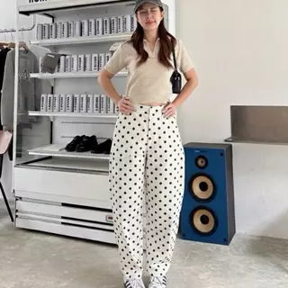 Barrell pants กางเกงบาเรลผ้าซูปเปอร์กึ่งยีนส์หนาอยู่ทรงสวย