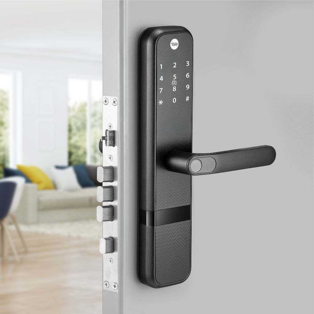 [จัดส่งพร้อมติดตั้ง] YALE Digital Door Lock กลอนประตูดิจิตอล ZURI สีดำ จัดส่งโดย HomePro