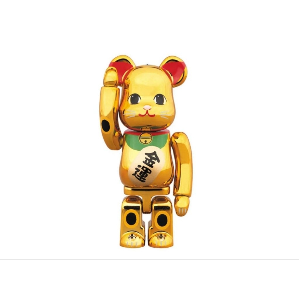 Bearbrick Superalloy Maneki Neko Gold 200%***ของแท้ มือ1***