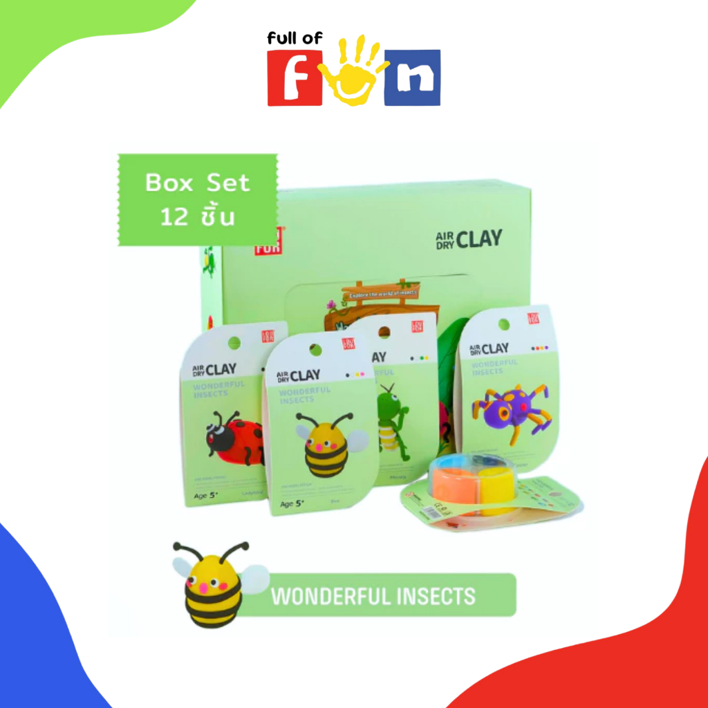 LOUFOR Air-Dry Clay : Wonderful Insects Box Set