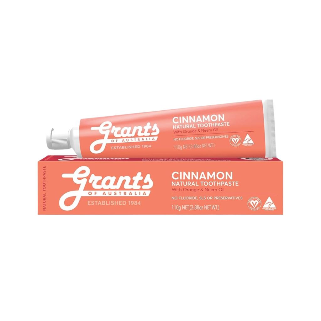 grants-cinnamon with orange &neem oil Toothpaste 110g. แกรนท์-อบเชยผสมส้มและน้ำมันสะเดา ยาสีฟัน 110ก.