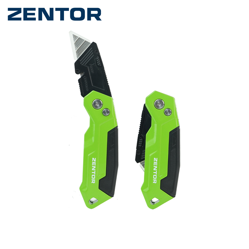 Zentor มีดคัตเตอร์พับได้ มีดพับได้ คัตเตอร์พับได้ ใบมีดคมพิเศษ SK5 ฟรีใบมีด 3 ใบ ทนทาน พกพาสะดวก Folding Cutter