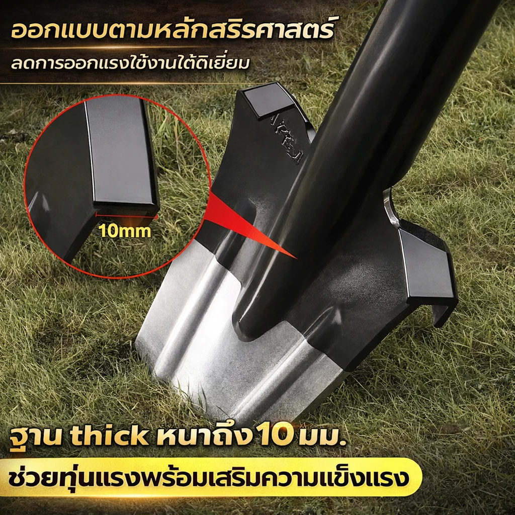 เสียมขุดดิน พลั่วขุดดิน แมงกานีส แหลม/เหลี่ยม thumbnail 5
