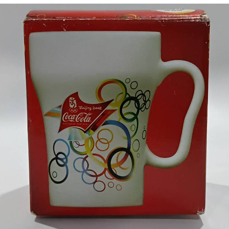 แก้วกาแฟ 2008 Beijing Olympic Memorial Coca-Cola Original Mugs NEW In Packed..