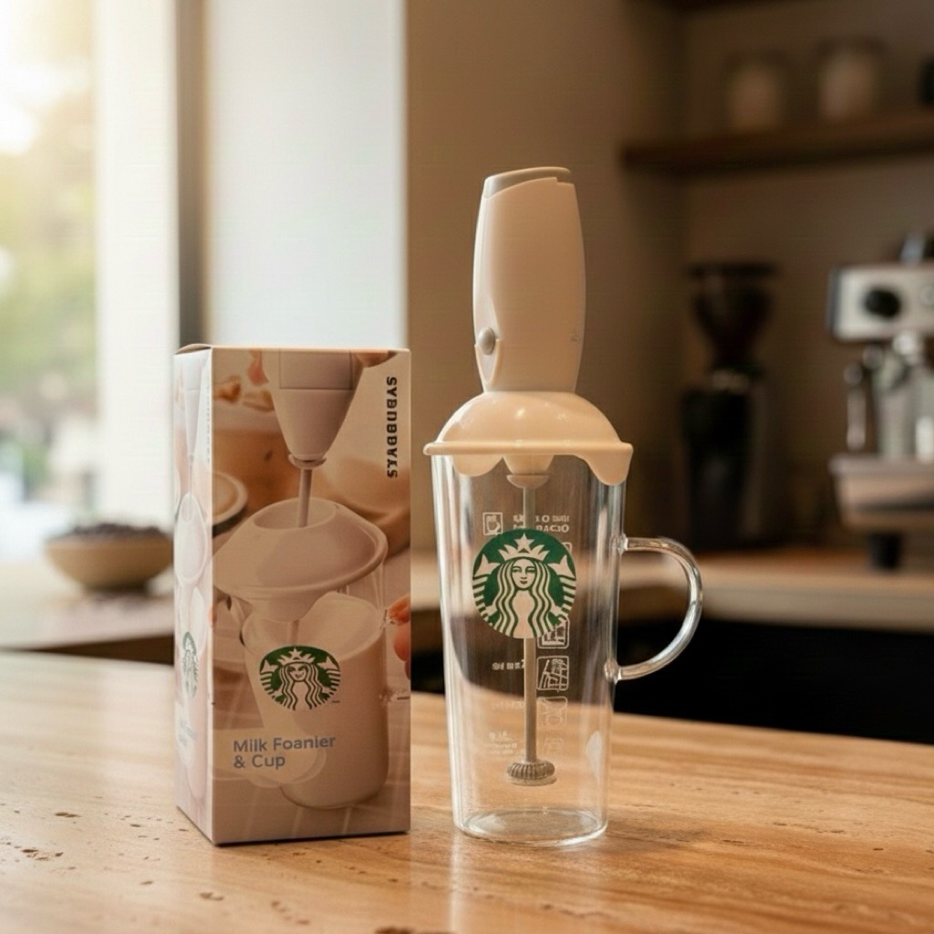 พร้อมส่งในไทย Starbucks milk foamer cup milk ขนาด350ml. เครื่องตีฟองนมของStarbucks ของแท้100%จากญี่ปุ่น