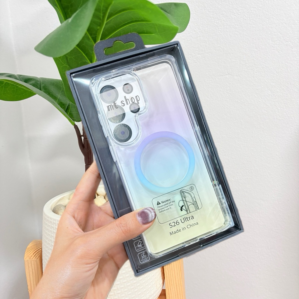 เคสแม่เหล็กใส ไล่โทนสี สำหรับรุ่น Samsung Galaxy S26 Ultra S25 Ultra