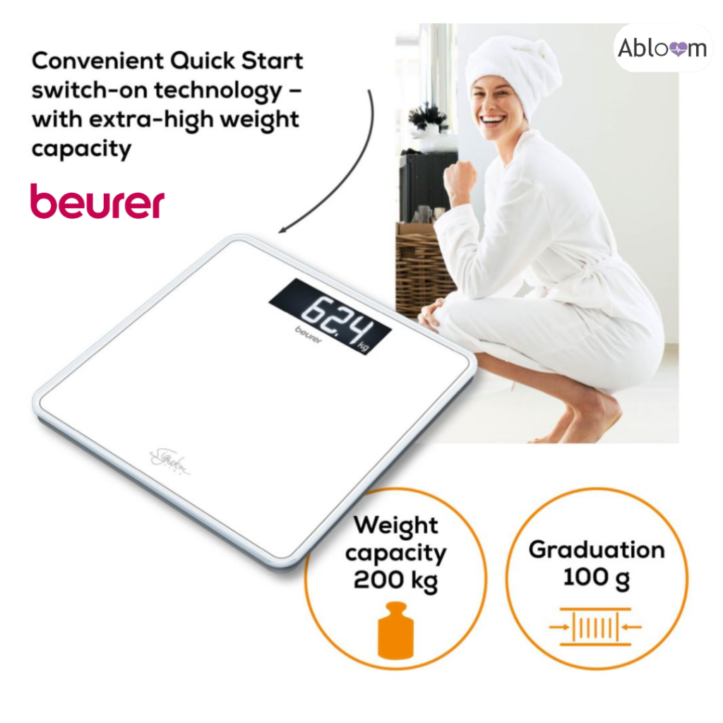 🔰ของแท้🔰 BEURER เครื่องชั่งน้ำหนักดิจิตอล รุ่น GS400 เรียบหรู Beurer GS400 Glass Bathroom Scale