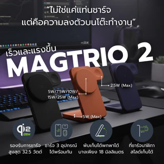 Energea MagTrio 2 (Qi2.2) / Plus (Qi2) แท่นชาร์จแม่เหล็กไร้สาย 3-in-1 Wireless Charging Stand