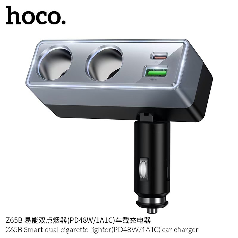 หัวชาร์จในรถยนต์ HOCO Z65B 240W High-Power PD30W QC3.0 Car พกพาสะดวก