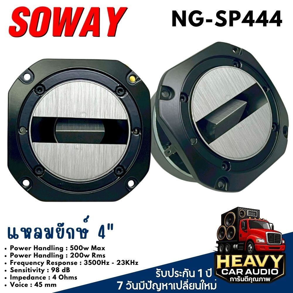 แหลมยักษ์ 4 นิ้ว SOWAY รุ่น NG-SP444 กำลัง 500 วัตต์ Max ดังลั่นแสบหู สะใจมาก