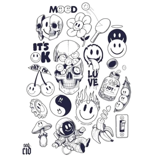 กระดาษลอกลาย มินิมอล สำเร็จรูป 1 แผ่น ขนาด a4 พร้อมส่ง 24 ชม‼️