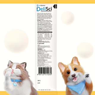 DeliSci Goat Milk Cream with Cheese ครีมเลียนมแพะ รสชีส (1 แพ็ค 4 ซอง) ขนมแมว