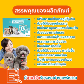 [2 กล่อง 20 แคปซูล] ไอ-มียู (เบต้า) เสริมภูมิคุ้มกันน้องหมาและแมว เนื้องอก มะเร็ง แผลอักเสบ