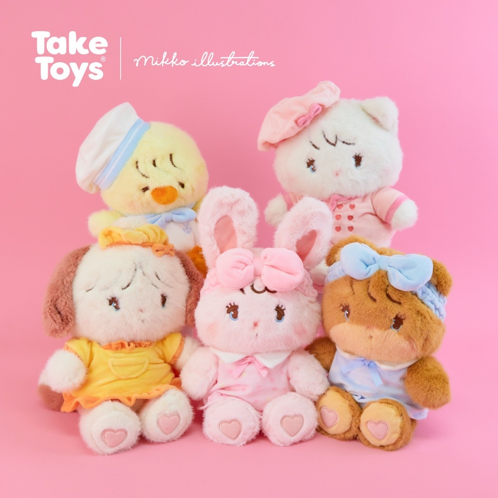 Mikko Plush (cafe, pajamas, marine) - ตุ๊กตา Mikko คอลเลคชั่นคาเฟ่ ชุดนอน ชุดมารีน