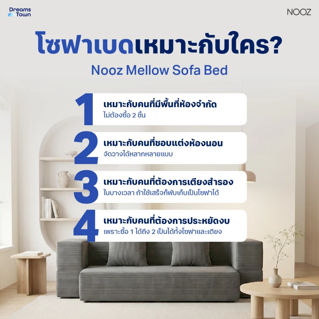 NOOZ Mellow โซฟาเบด โซฟาปรับนอนได้ thumbnail 3