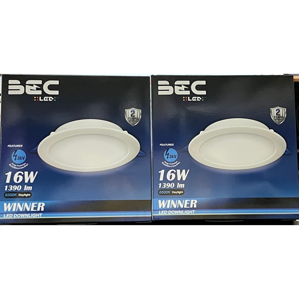 BEC ดาวน์ไลท์LED กลม ฝังฝ้า 16W DL #WINNER แสงขาว/6500K