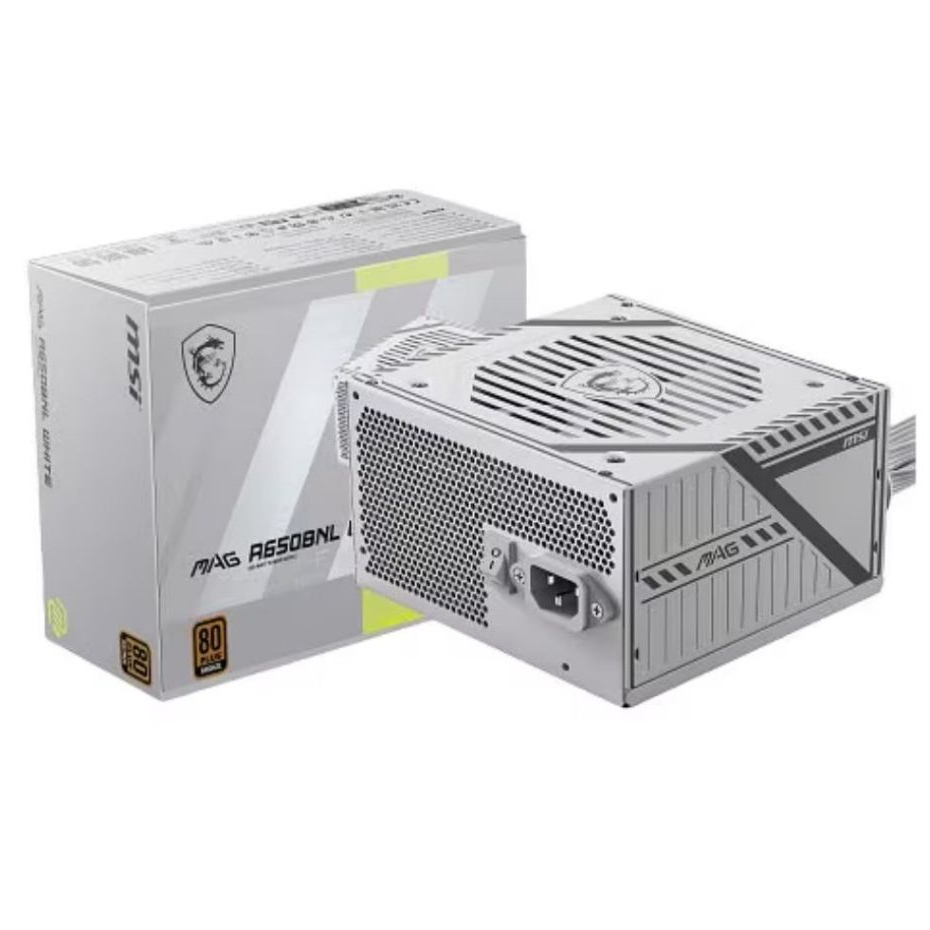 PSU (อุปกรณ์จ่ายไฟ) MSI MAG A650BNL 650W WHITE (80+BRONZE) (3Y)