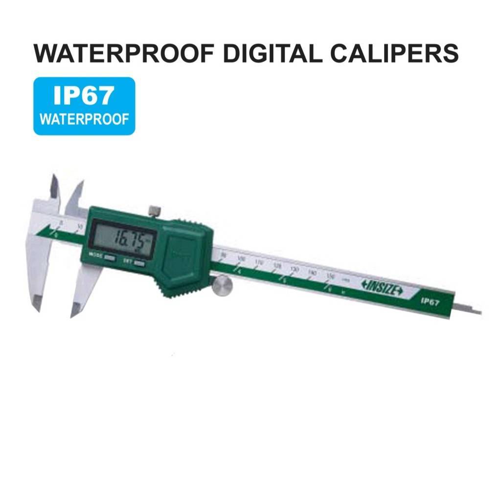 เวอร์เนียร์ดิจิตอล กันน้ำ IP67 Waterproof Vernier Digital Caliper 6" 8" 12" INSIZE 1118