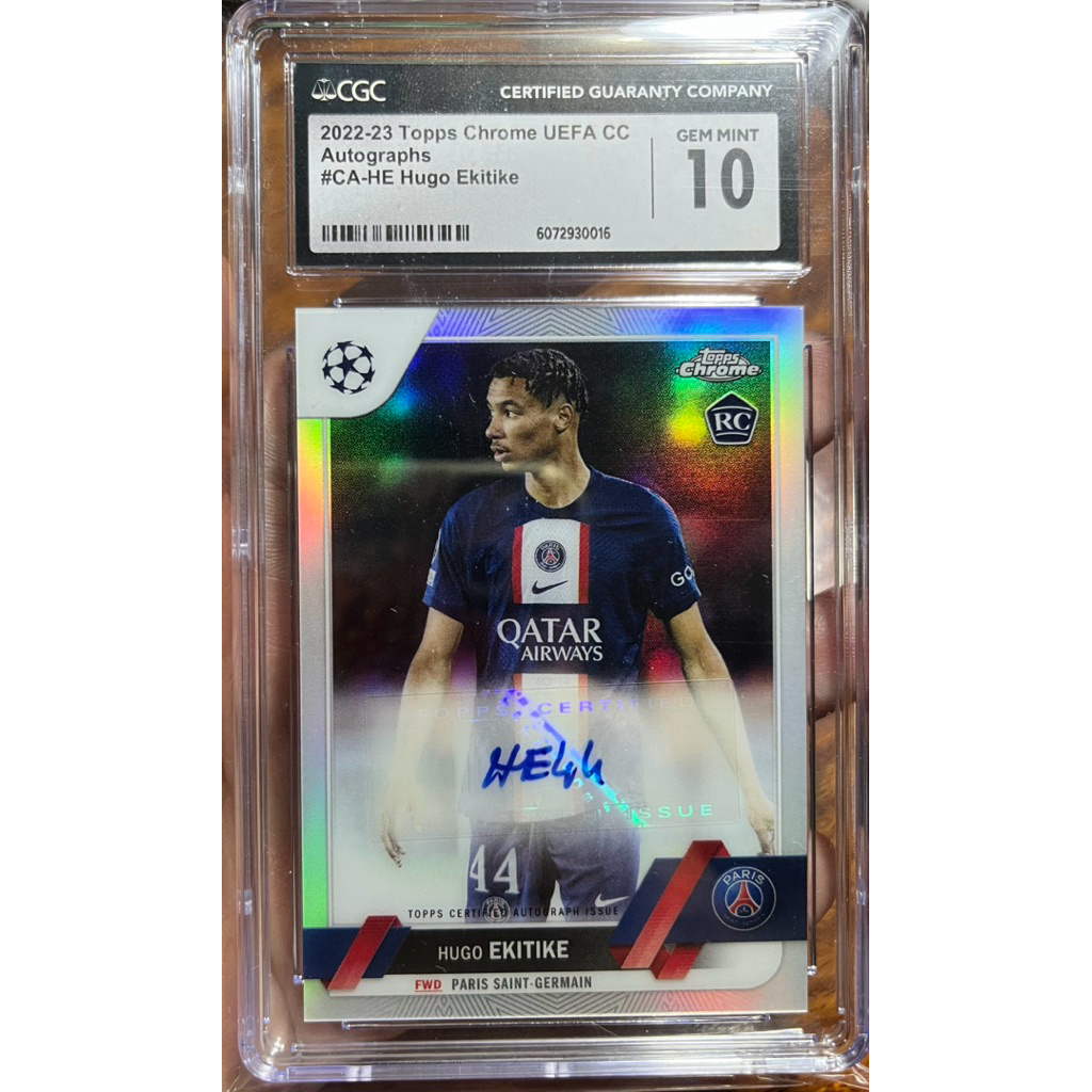 Hugo Ekitike **RC** (Paris Saint-Germain) Topps Chrome UEFA Club Competition 2022/23. อนาคตไกลกับ Li