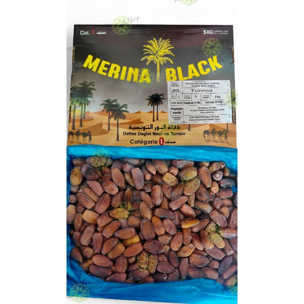 อินทผลัม Qadira Deglet Nour คาดิล่า เดกเลทนัว ยกลัง5กิโล Exp:10/11/2027