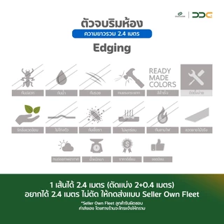DDC ตัวจบริมห้อง Edging PVC 25 สี ความยาวรวม 2.4 เมตร โรงงานขายเอง