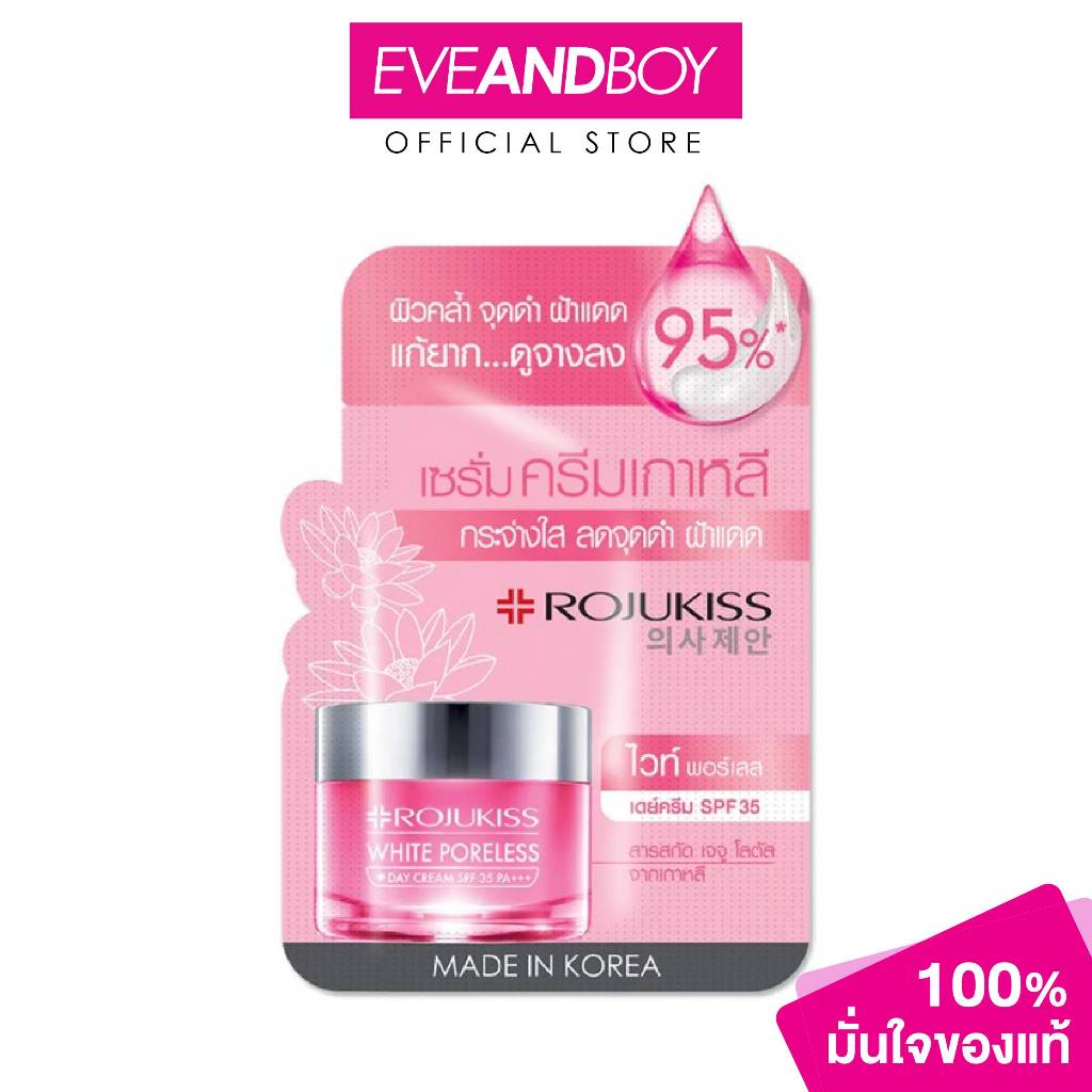 ROJUKISS White Poreless Day Cream SPF 35 PA+++ 8 ml. – โปรปัง