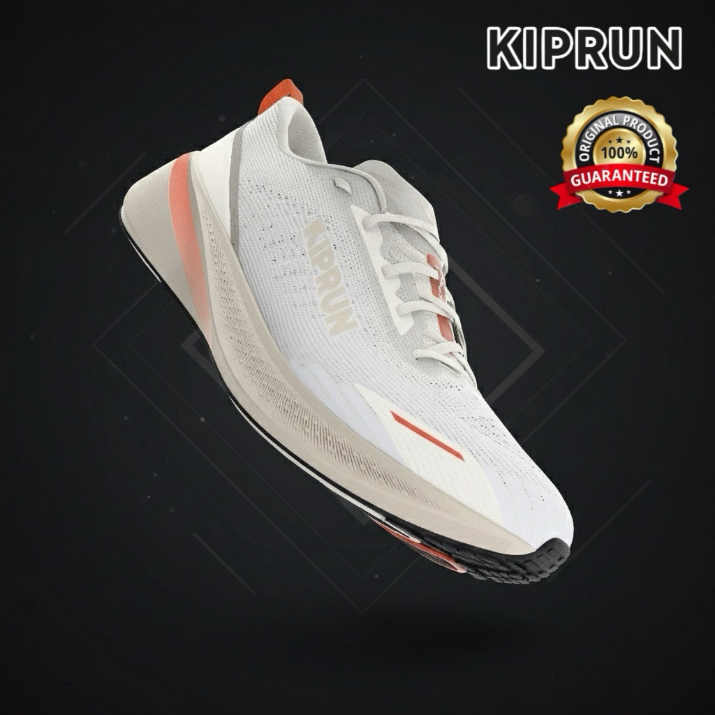 รองเท้าวิ่งสำหรับผู้ชาย “มีไซส์ 40-46” รุ่น Cushion 500 (สีขาว/เบจ) KIPRUN