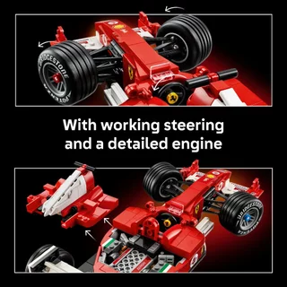 LEGO Icons 11375 Ferrari F2004 & Michael Schumacher (735 Pieces), Building Blocks, Kids Toy