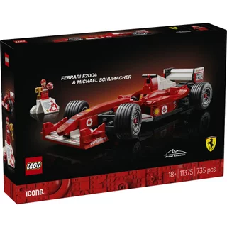 LEGO Icons 11375 Ferrari F2004 & Michael Schumacher (735 Pieces), Building Blocks, Kids Toy