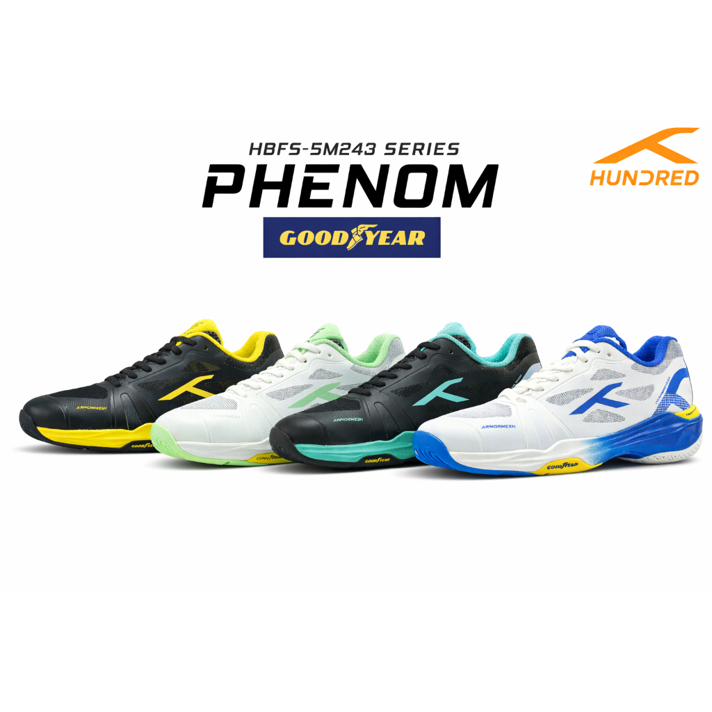 HUNDRED PHENOM มี 4 สี HBFS-5M243 รองเท้าแบดมินตัน BADMINTON SHOES