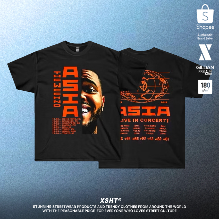 🔥พร้อมส่ง🔥 เสื้อ The Weeknd Asia Tour Merch Tee - Black (สีดำ) by XSHT