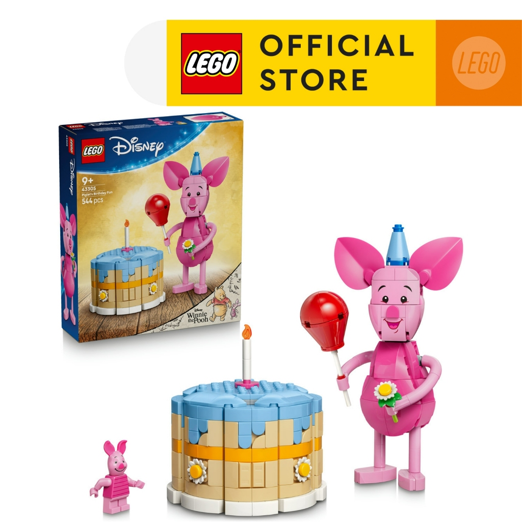 LEGO Disney Classic 43305 Piglet's Birthday Fun (544 Pieces), Building Blocks, Kids Toy
