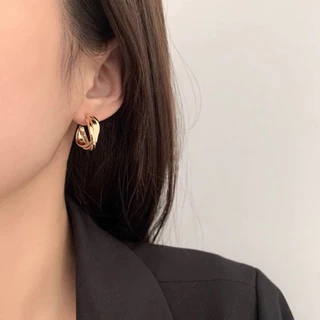 💖มีส่งด่วน💖 งานพรีเมี่ยม ต่างหูหนีบ ต่างหูห่วงสายฝอแบบหนีบ พร้อมส่ง1คู่