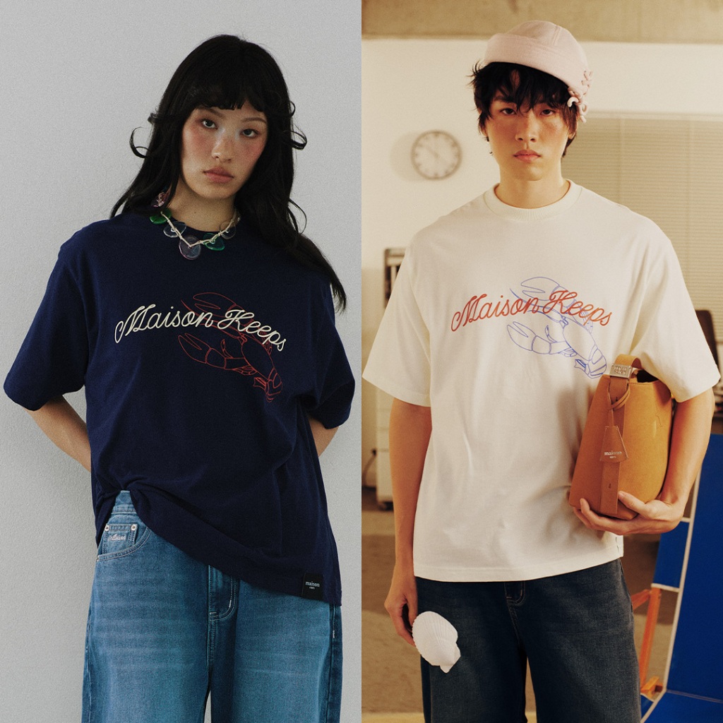 maison KEEPS | The Oversized Lobster Tee | Unisex | เสื้อยืด ทรง oversized | มีให้เลือก 2 Size อก 44” และ48”