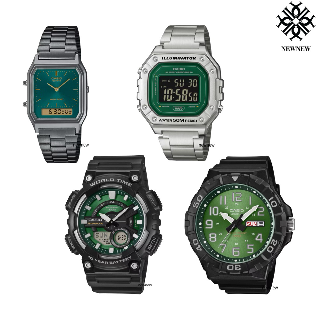 CASIO VINTAGE นาฬิกากาข้อมือ ของแท้ AQ-230EGG-3A W-218HD-3AV MRW-210H-3BV AEQ-110W-3A2V ของแท้ประกันศูนย์ 1ปี