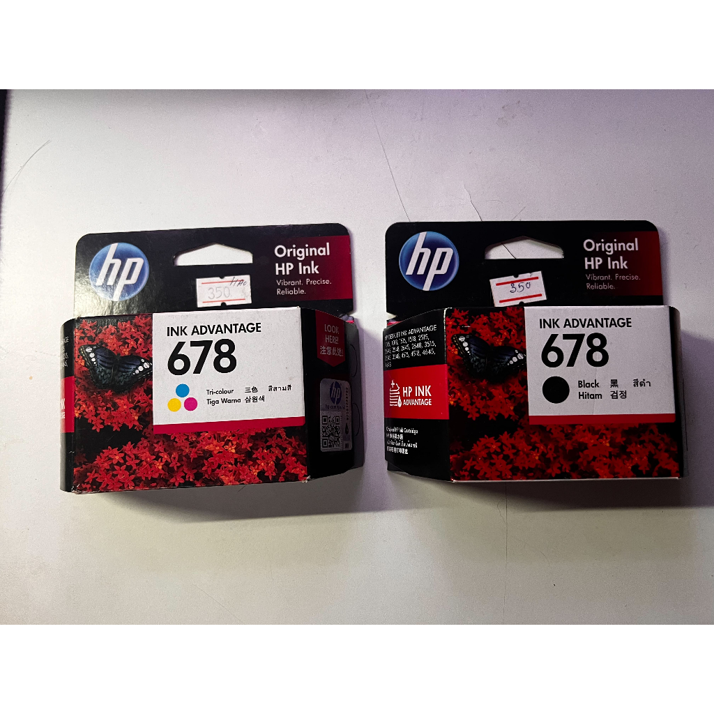 หมึกพิมพ์ HP 678 Black & Color ( ของแท้ 100% พร้อมกล่อง ขายโล๊ะ )