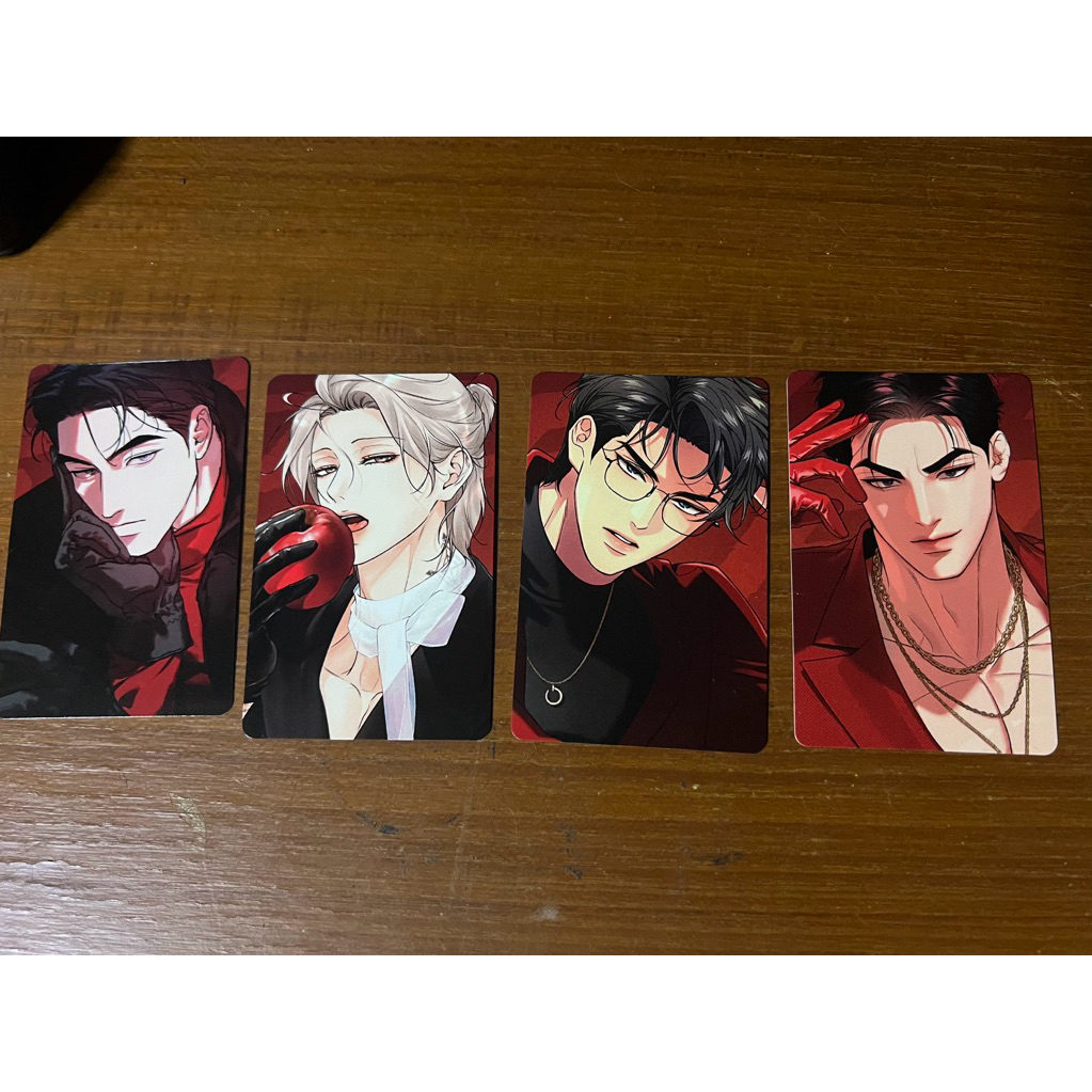 การ์ด boomtoon lezhin feel the red ครบชุด 4 ใบ