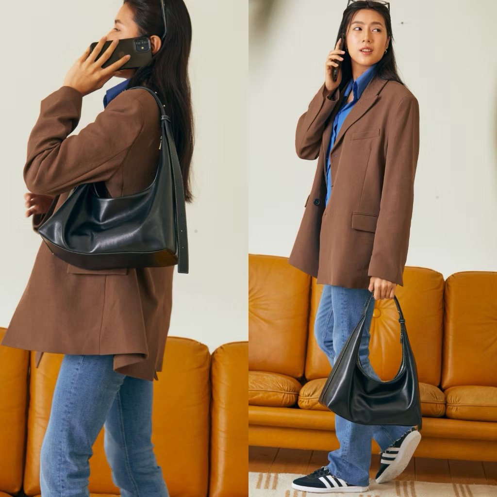 ส่งต่อ knack.bag - Hobo (L)- Black (สีดำ)