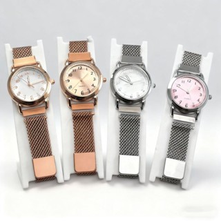 นาฬิกาข้อมือควอตซ์ หน้าปัดขนาดเล็ก สายแสตนเลส แฟชั่นสําหรับผ…