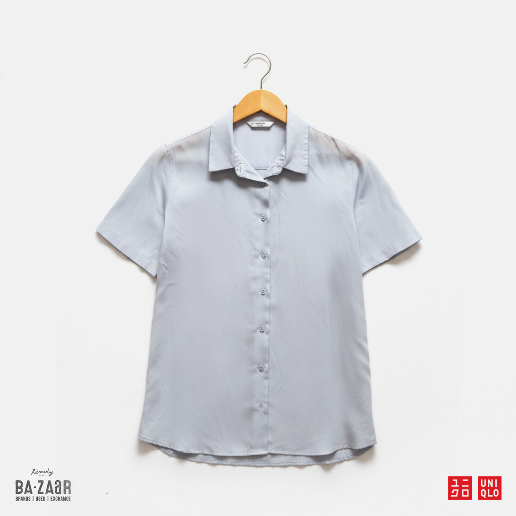 เสื้อเชิ้ต ผ้าเรยอน Uniqlo ของแท้