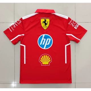 เสื้อ F1 เสื้อโปโลฟอร์มูล่าวันทีม เฟอร์รารี่ #FM0185 พิมพ์ทั้งตัว ไซส์ S-5XL