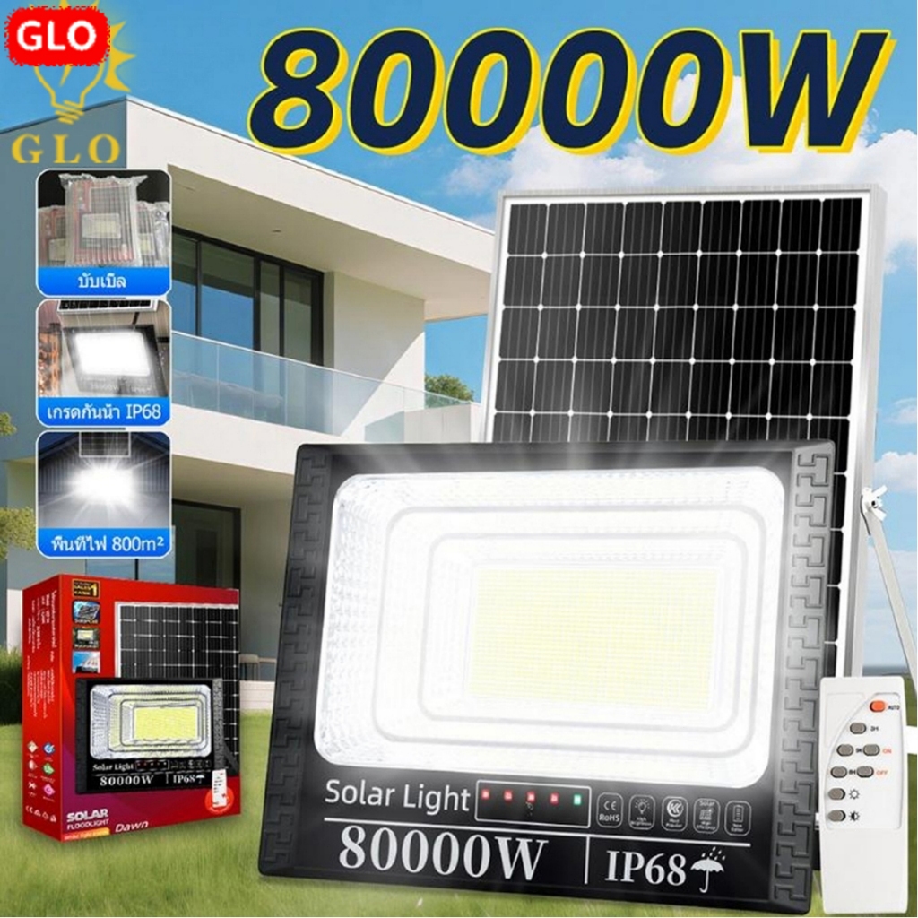 【ซื้อ 1 แถม 1】ไฟโซล่าเซลล์ 50000W โซล่าเซลล์ ไฟอัตโนมัติ ไฟถนน แสงสว กันน้ำและกันฟ้าผ่า ค่าไฟฟรีชาร์จไฟตอนกลางวัน