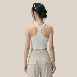 WsimpleBra | Yoko Crop Top เสื้อกล้าม ทรงครอป เว้าหลัง มีบราในตัว เลิกใส่ชุดชั้นในและซิลิโคลปิดจุก