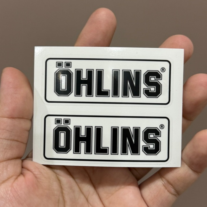 1 คู่ ลาย OHLINS ขนาด 2.7 x 6.9 cm. สติ๊กเกอร์ ติดโช๊ค ติดกระป๋องโช๊ค รถมอเดอร์ไซค์ แต่งโช๊ค ราคา ถูกที่สุด ดีลบีเคเค แกลเลอรีภาพที่ 4
