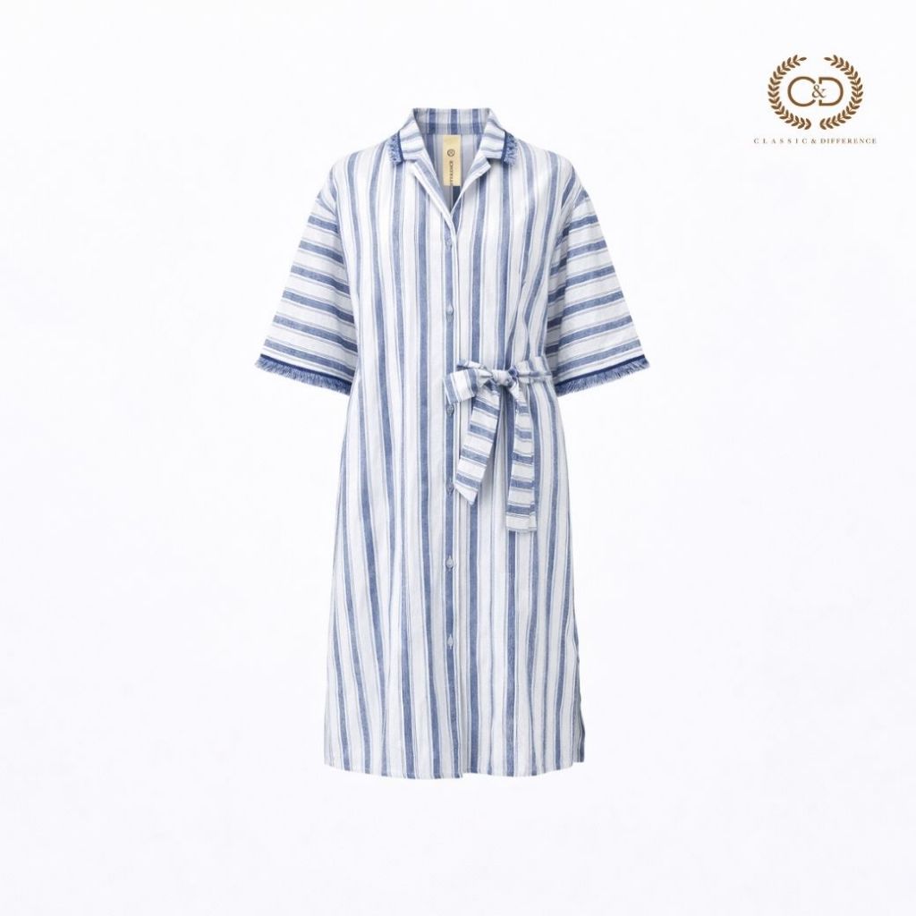 C&D เสื้อเบล้าซ์ เนื้อผ้าคอตตอน สีกรม CR4INV