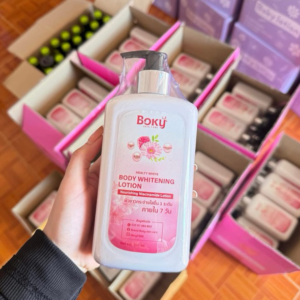 โบกี้โลชั่น สูตร 2 Boky Whitening Lotion Formula 2 500 มล ครีมโลชั่นบำรุงผิว จากประเทศลาว ส่งตรงจาก กทม.